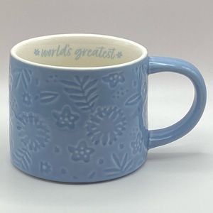 World’s Greatest Mug • Parker Lane Coffee Mug • Blue Embossed Mug